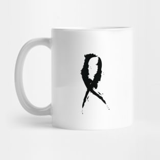 Black Awareness Ribbon Mug